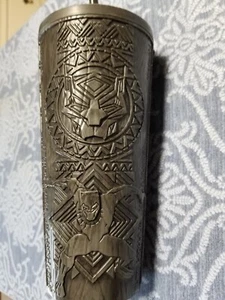 2018 Cinemark Black Panther Sculpted Tumbler Cup Black Marvel Movie Promo WFE - Picture 1 of 8