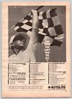 Autolite Spark Plugs Ford Product Checkered Flag Vintage Print Ad Full Page 6x9"