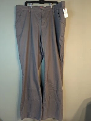 Unionbay Gray Flare Chino Size 20 Y2K New  Business Casual  Wide Leg  - Image 1 of 4
