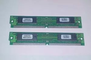 Pair of Samsung SEC KMM5322204AW-6 9609H 8MB SIMM Memory RAM - Picture 1 of 1