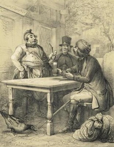 KARIKATUR - "Märzbier" - Tonlithographie um 1850 - Picture 1 of 2