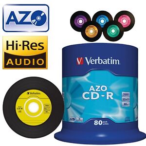 CD-R VERBATIM VINYL AZO 52x vinile DIGITAL AUDIO CD VUOTI VERGINI 100% ORIGINALI