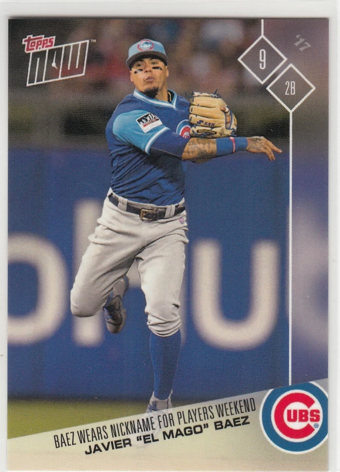 2017 Topps Now Baseball Players Weekend JAVIER BAEZ/EL MAGO #PW-23 Cubs - PR 454 - Image 1 of 2