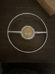 VINTAGE 1940’s FORD STEERING WHEEL HORN RING RAT ROD - Picture 1 of 3