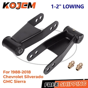 Par de grilletes inferiores de caída trasera de 2"" para Chevy Silverado Sierra 1500 1988-2018 - Imagen 1 de 15