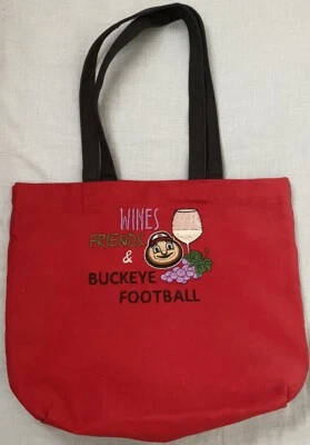 Bolsa de lona Wine Friends & Buckeye Football Ohio State Tour de Grapes septiembre 2013 Foto 1 de 4