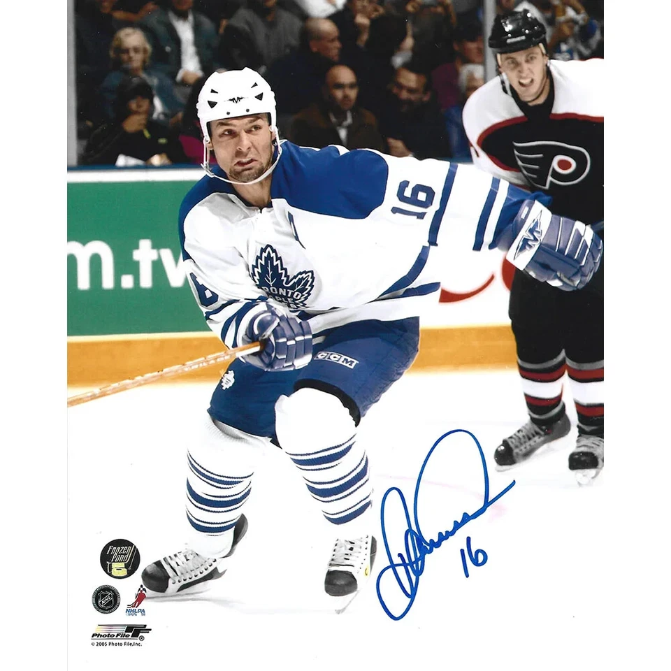 Darcy Tucker Autographed Toronto Maple Leafs 8X10 Photo (vs. Flyers) - Image 1 of 1