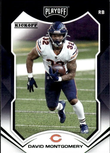 2021 Panini Playoff #128 David Montgomery Kickoff Chicago Bears - Image 1 of 2