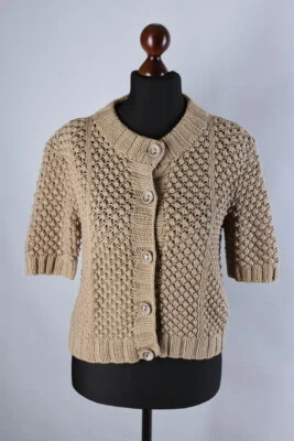 Cárdigan corto de punto clásico Hugo Boss para mujer talla M Foto 1 de 4