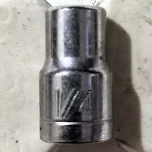 1/4" shallow 6-point socket 1/4" drive chrome finish - Picture 1 of 1