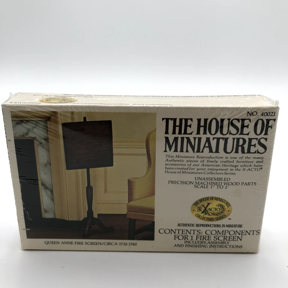 The House of Miniatures娃娃屋家具套件安妮女王消防屏幕40021 — 第 1/2 张图片