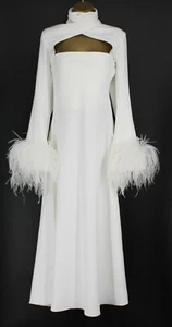 16ARLINGTON ODESSA TWIST NECK MAXI DRESS WOMENS WHITE UK 12 RRP £995 AD - Picture 1 of 11
