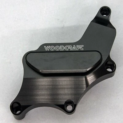 HONDA 2007-24 CBR 600RR WOODCRAFT RHS ENGINE CLUTCH COVER PROTECTOR -BLACK PLATE - Image 1 of 4