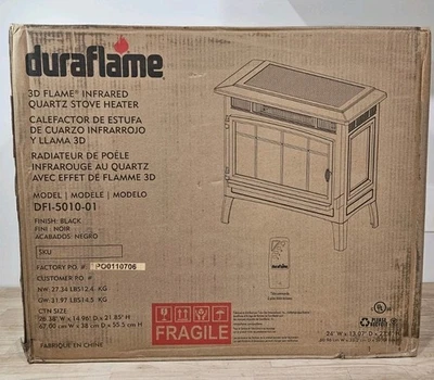 Duraflame Chimenea Eléctrica 3D Llama Infrarrojo Cuarzo Estufa Calentador DFI-5010-01 Foto 1 de 4