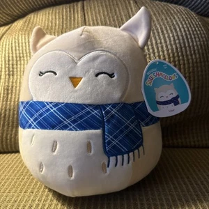 Original Squishmallows Vee The Owl With Scarf 8" Inch Plush NEW NWT Kellytoy - Picture 1 of 3