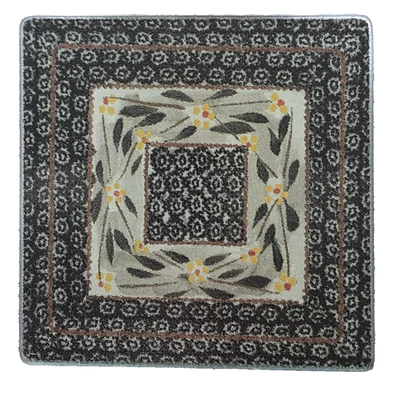 Remache de vidrio del Viejo Mundo Temp-tations cuadrado 7"x7", negro/blanco/amarillo, retirado Foto 1 de 4