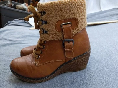 Botas al tobillo Patrizia Iceland para mujer 7,5 38 imitación piel de oveja cuña Foto 1 de 4