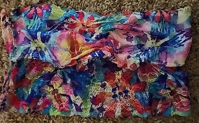 Sujetador Bralette Victoria's Secret Rosa Arco Iris Encaje Bandeau S/P Multicolor Pequeño Foto 1 de 4