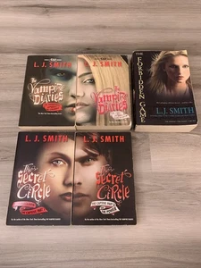 The Vampire Diaries & The Secret Circle + Forbidden Game (L. J Smith) 5 Book Lot - Picture 1 of 6