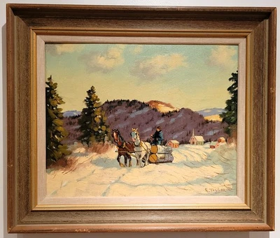 R. Taylor - Pintura al óleo - Artista canadiense siglo XX Foto 1 de 4
