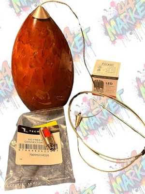 2 Tech Lighting MonoRail Firefrit Tahoe Pine Amber Brilliant Frit Glass Pendant  - Image 1 of 4