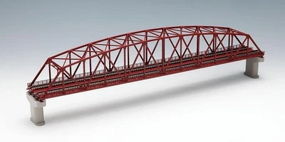 TOMIX N Gauge 3221 Double track Curved Chord Large Truss Iron Bridge RED - Image 1 of 4