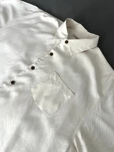 Tommy Bahama 100% Seda Marfil Para Hombres XLX XXL Campamento Camisa Hawaiana Aloha Palmera - Imagen 1 de 16