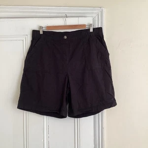 Women’s Plus Size 18 Black Shorts Elastic Waistband Lovely Condition 100% Cotton - Picture 1 of 4