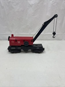 Vintage ORIGINAL LIONEL 6560-25 OPERATING WORK CRANE POSTWAR Bucyrus Erie Red - Picture 1 of 7