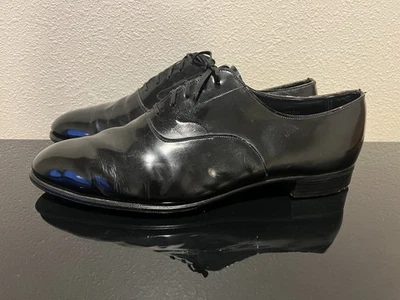 Brooks Brothers Brooks English Mens 42 E Black Patent Leather Oxford Tuxedo Shoe - Image 1 of 4