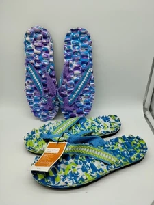 2 Pair Of West Loop Massaging Thong Sandals Women's M (7/8) - Picture 1 of 8