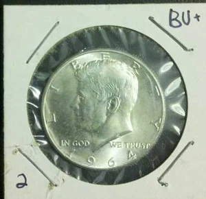 1964 Kennedy Silver Half Dollar BU + choice - Picture 1 of 1