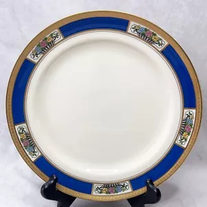 Lenox Dulin & Martin 9" Teller 1922 4er Set Kobaltblau, Goldrand, Floral (A1) - Bild 1 von 10