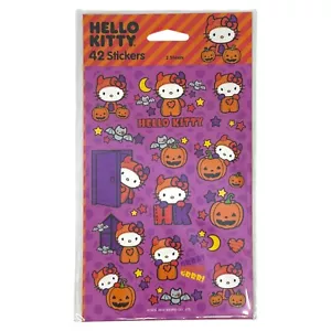 Pegatinas de Halloween Hello Kitty Stickety-Doo-Da Naranja Púrpura Diablo Calabaza Nuevas - Imagen 1 de 2