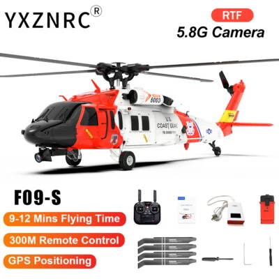 YXZNRC F09-S Coast Guard 2.4G 6CH Gyro GPS Optical Flow FPV RC RTF Helicopter - Image 1 of 4