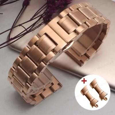 Solid Stainless Steel Watch Band for Tissot 18-24mm Flat End Butterfly Clasp - Image 1 of 4