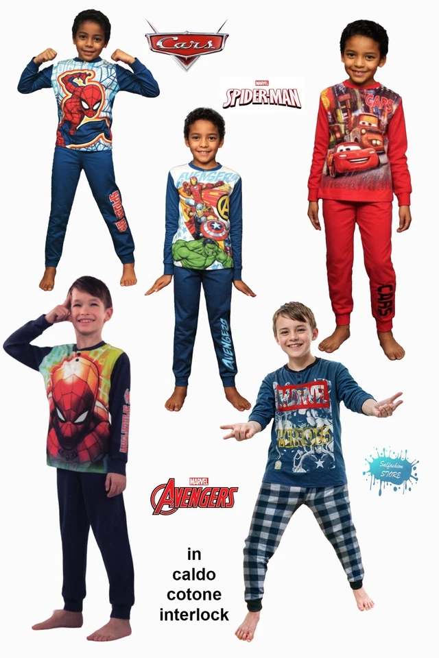 Pigiama bimbo ragazzo invernale in caldo cotone e felpina MARVEL - DISNEY vari - Imagen 1 de 1