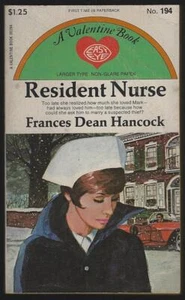 Resident Nurse Frances Dean Hancock 1966 Valentine Vintage Romance Paperback - Picture 1 of 1