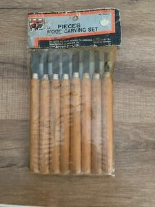 Neu in OVP!!! Vintage Büffel Marke 8-teiliges Holzschnitzset - Bild 1 von 5