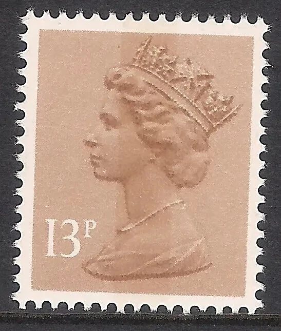GB 1985 sg X900 13p Phosphor Error Extra Centre Band On Back Gum Gummed Side - Image 1 of 2