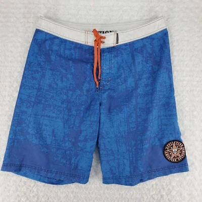 Pantalones Cortos de Tabla Affliction Hombres 38x23 Azul American Customs Playa Embarque Natación Foto 1 de 4