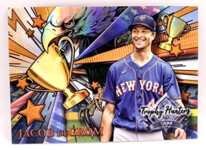 Jacob deGrom 2022 Topps Stadium Club Chrome Orange Refractor /25 Trophy Hunters - Picture 1 of 2