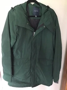 Nautica Men's Heat Retention Lightweight Coat Jacket W/Hood Size L Green NWT   - Picture 1 of 12