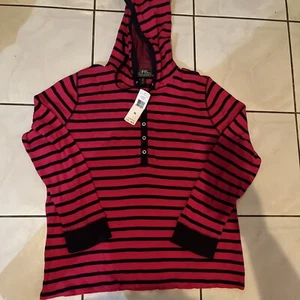 Lauren Ralph Lauren Active Women Size 3X Pink Blue Hoodie Sweatshirt NWT - Picture 1 of 13