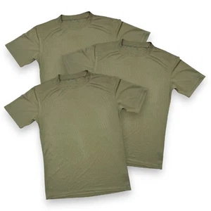 3x Pack British Army PCS Olive Green Combat T-Shirt Anti Static Coolmax Top - Picture 1 of 5