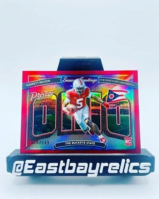 2022 Panini Prestige Seasons Greetings Xtra Points Red Garrett Wilson /449 - Image 1 of 4