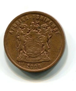 2000 South Africa 2 Cent Coin (b459-8) - Picture 1 of 2