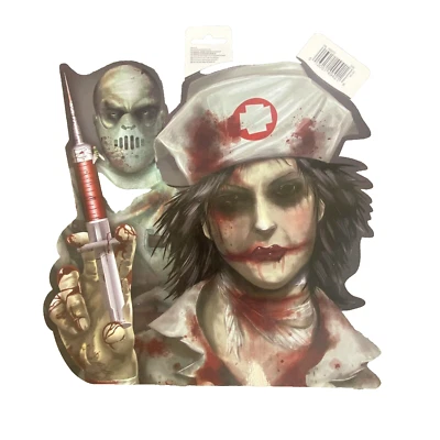 Zombie Nurse Doctor Halloween Party Decorations Creepy Hospital Asylum Cutout - Image 1 of 4