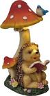 TERESA'S COLLECTIONS Garden Ornaments Outdoor Gifts, Lovely Hedgehog Mushroom