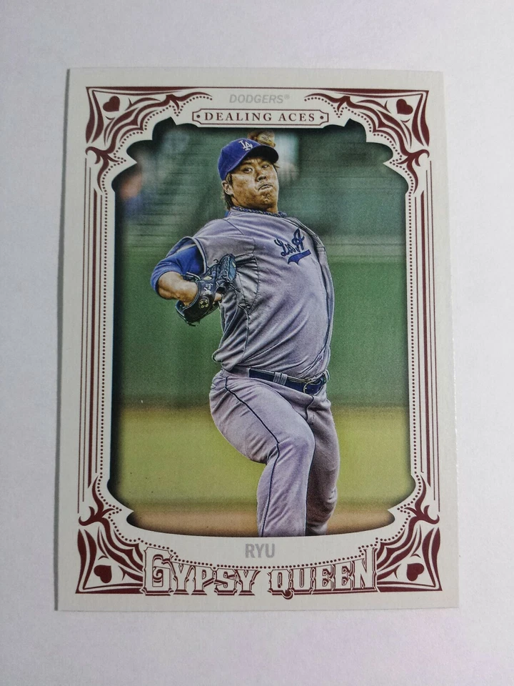 HYUN-JIN RYU 2014 TOPPS GYPSY QUEEN DEALING ACES BASEBALL CARD # DA-HR C2886 - Image 1 of 1